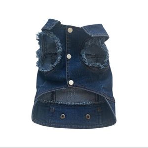 Dog Clothes Jeans Jacket Pet Clothes Puppy Denim  Size Small up to 10 pounds